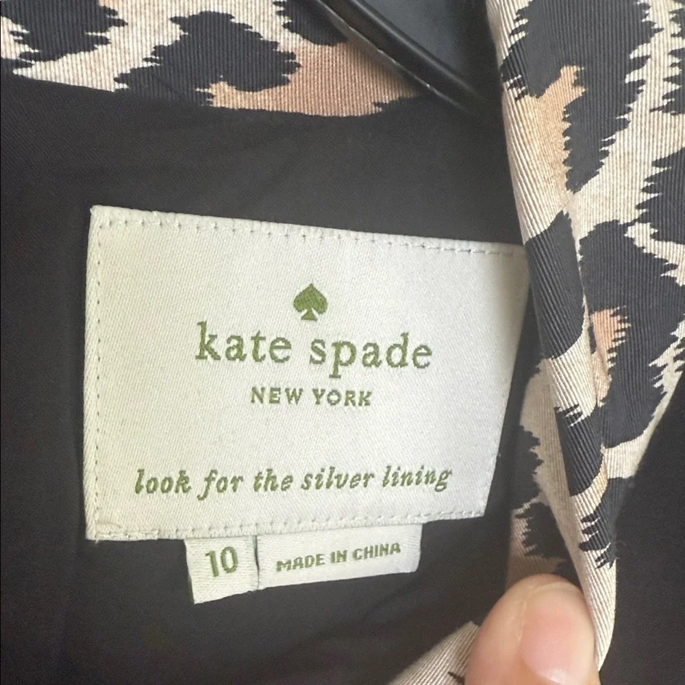 Kate Spade Black Dress with Animal Print Collar